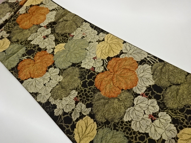 JAPANESE FUKURO OBI / WOVEN LEAVES